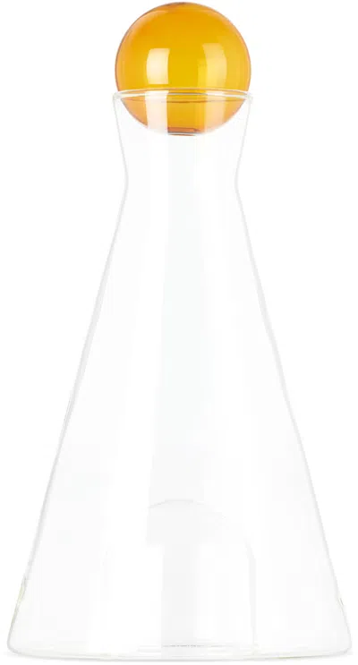 Fazeek Orange Vice Versa Carafe In Clear & Amber