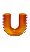 Fazeek Pearl U Vase In Amber & Lilac