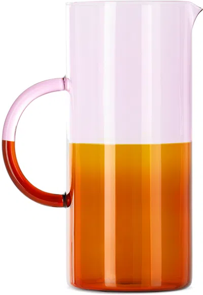 Fazeek Pink & Orange Two Tone Pitcher In Pink/amber