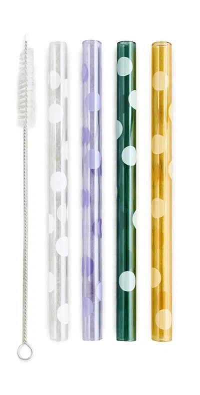 Fazeek Polka Dot Smoothie Straws Multi
