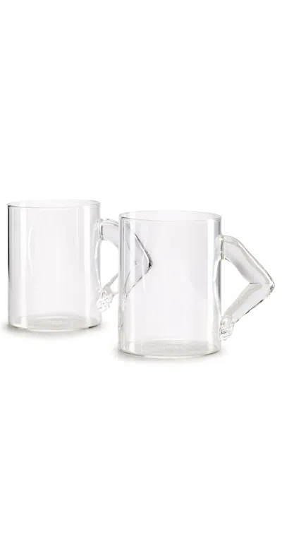 Fazeek Silhouette Mugs - Set Of 2 Clear In Transparent