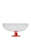 Fazeek Swirl Salad Bowl Red/pink In Transparent