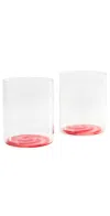 Fazeek Swirl Tumblers Red/pink In Transparent