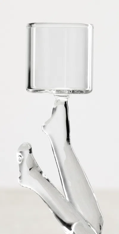 Fazeek Tiptoe Candle Holder Clear In Transparent