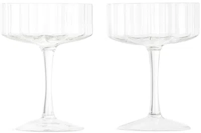 Fazeek Wave Coupe Glass Set In Clear