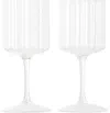 Fazeek Wave Wine Glass Set In Clear