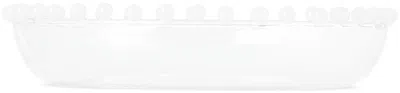 Fazeek White Pearl Platter In Clear & White