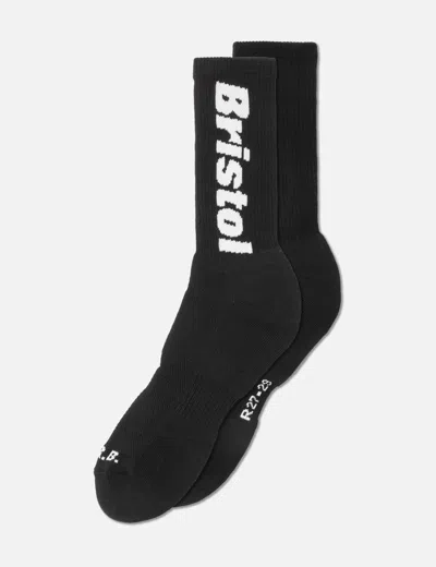 F.c. Real Bristol Authentic Logo Regular Socks In Black