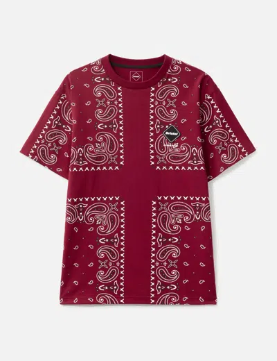 F.c. Real Bristol Bandana Tee In Burgundy