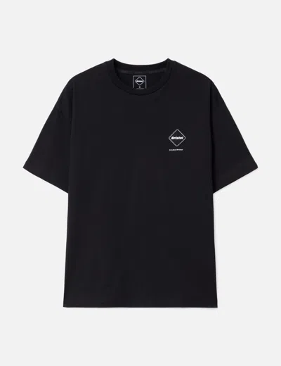 F.c. Real Bristol Big Logo Baggy Tee In Black