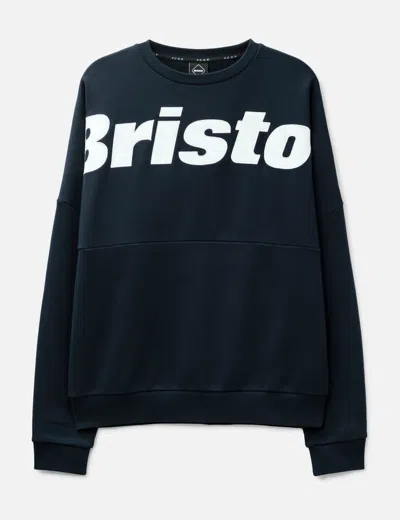 F.c. Real Bristol Big Logo Crewneck Sweatshirt In Blue
