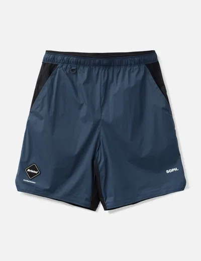 F.c. Real Bristol Light Weight Breathable Packable Shorts In Blue