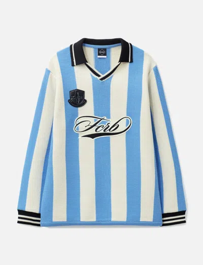 F.c. Real Bristol Stripe Knit Shirt In Multi
