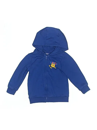 Pre-owned Fcb Kids' Zip Up Hoodie In Blue