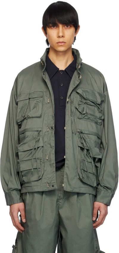 F/ce Green Utility Jacket In Sage Green