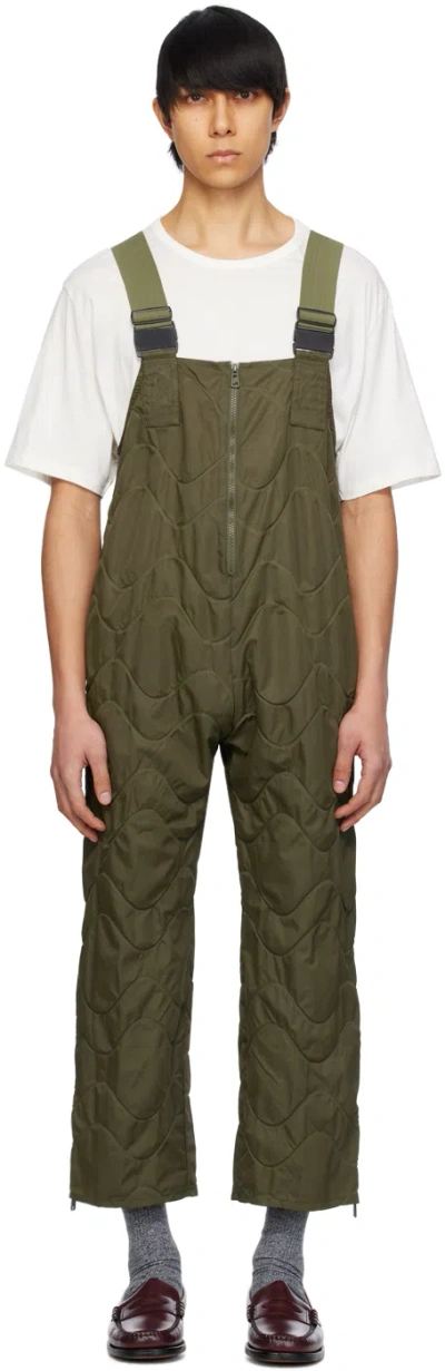 F/ce Khaki Embossed Dungarees In Olive