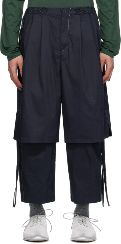 F/ce Navy Layered Trousers