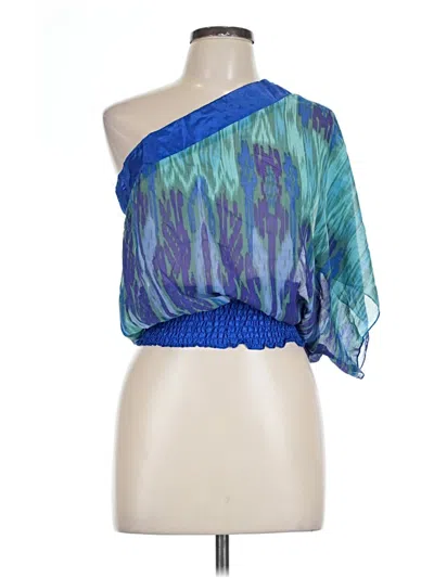 Pre-owned Fcny Short Sleeve Blouse In Blue
