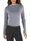 Fct Basics Womens Mock Neck Long Sleeve Bodysuit In Grey