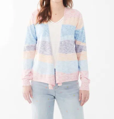 Fdj 3 Way Long Sleeve Cardigan - Plus In Stripes