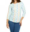 Fdj Scoop Neck Top In Yellow In Blue
