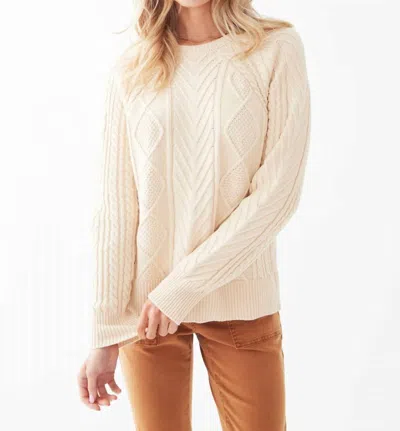 Fdj A-line Cable Sweater In Cream