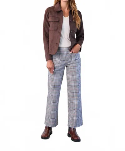 Fdj Abby Plaid Pant In Blue