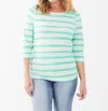 Fdj Amoy Stripe Top In Green