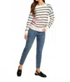 Fdj Boat-neck Printed Sweater In Rosette Print In Multi