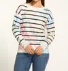 Fdj Boatneck Printed Sweater In Rosette Print