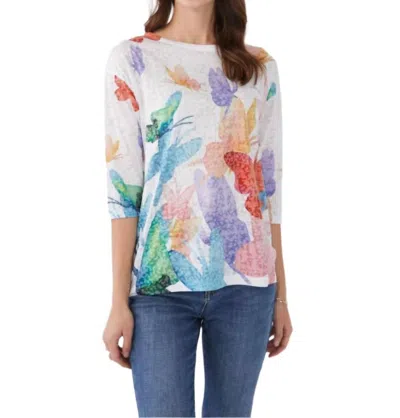 Fdj Cascading Butterflies Top In Multi
