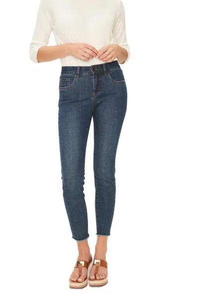 Fdj Christina Slim Ankle Jeans In Dark Blue