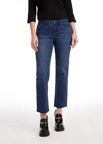 Fdj Christina Straight Ankle Denim Jeans In Medium Wash In Blue