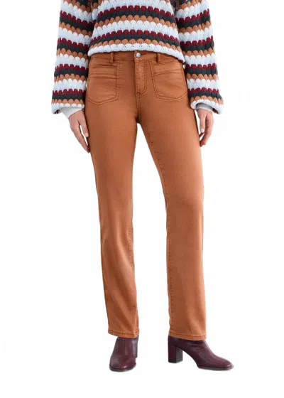 Fdj Christina Straight Leg Jean In Bronze In Brown