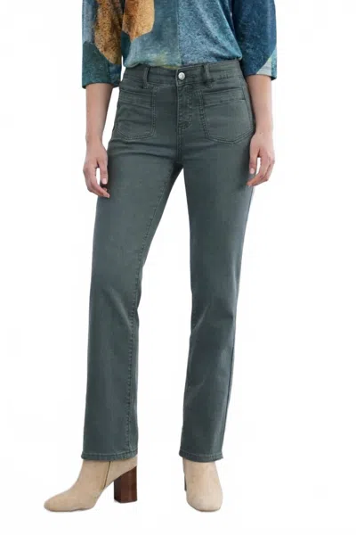 Fdj Christina Straight Leg Jean In Spruce In Green