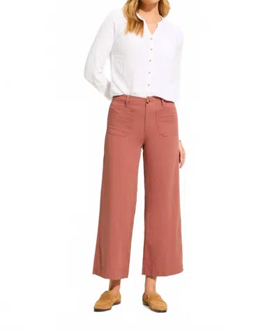 Fdj Christina Wide Ankle Denim Pant In Bronzer In Brown