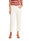 Fdj Christina Wide Crop Jeans In Ivory In Multi
