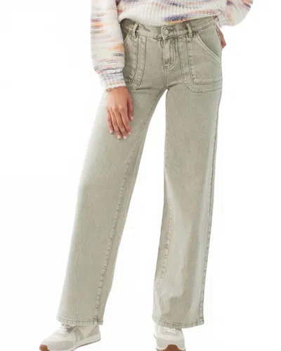 Fdj Christina Wide Leg Jean In Sage In Multi