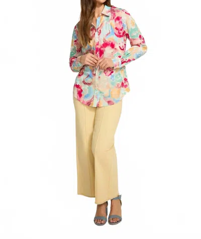 Fdj Classic 1/5 Floral Top In Multi