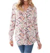 Fdj Colorful Grasses Roll-up Sleeves Top In Multi