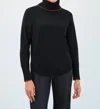 Fdj Cowl Neck Sweater In Black In Black