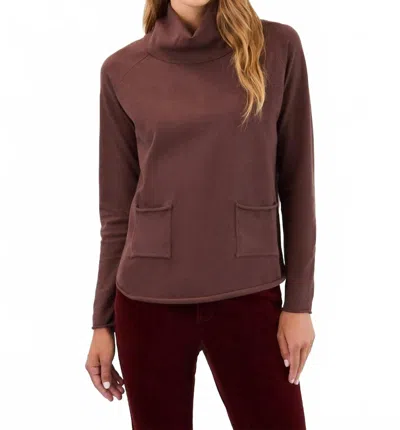 Fdj Cowl Neck Sweater In Rich Brown In Multi