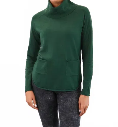 Fdj Cowl Neck Sweater In Spruce In Green