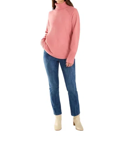 Fdj Cozy Turtleneck Sweater In Pink