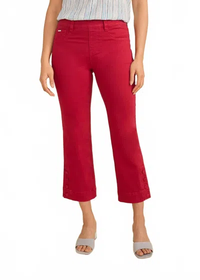 Fdj Denim Boot Crop Pants In Lava Red