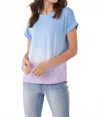 Fdj Dip Dyed Boat Neck Top In Blue/purple In Blue