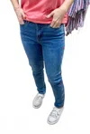Fdj Embroidered Rose Jeans In Blue In Blue