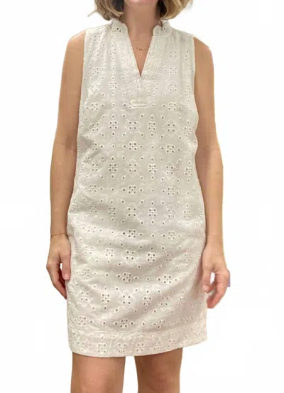 Fdj Eyelet Mini Dress In Beige In Neutral