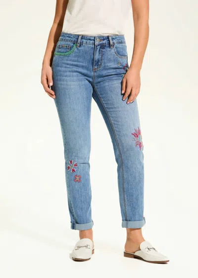 Fdj Girlfriend Ankle Jeans In Light Blue