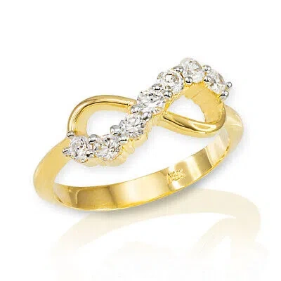 Pre-owned Fdj Gold Infinity Cz Ring(available In Yellow/rose/white Gold) In Yellow Gold